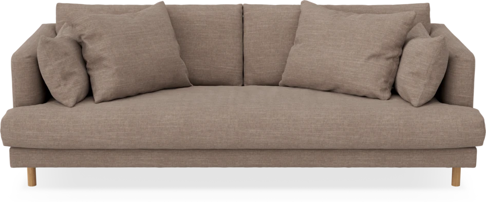 Harper - 3-sits soffa, hel dyna - Brun