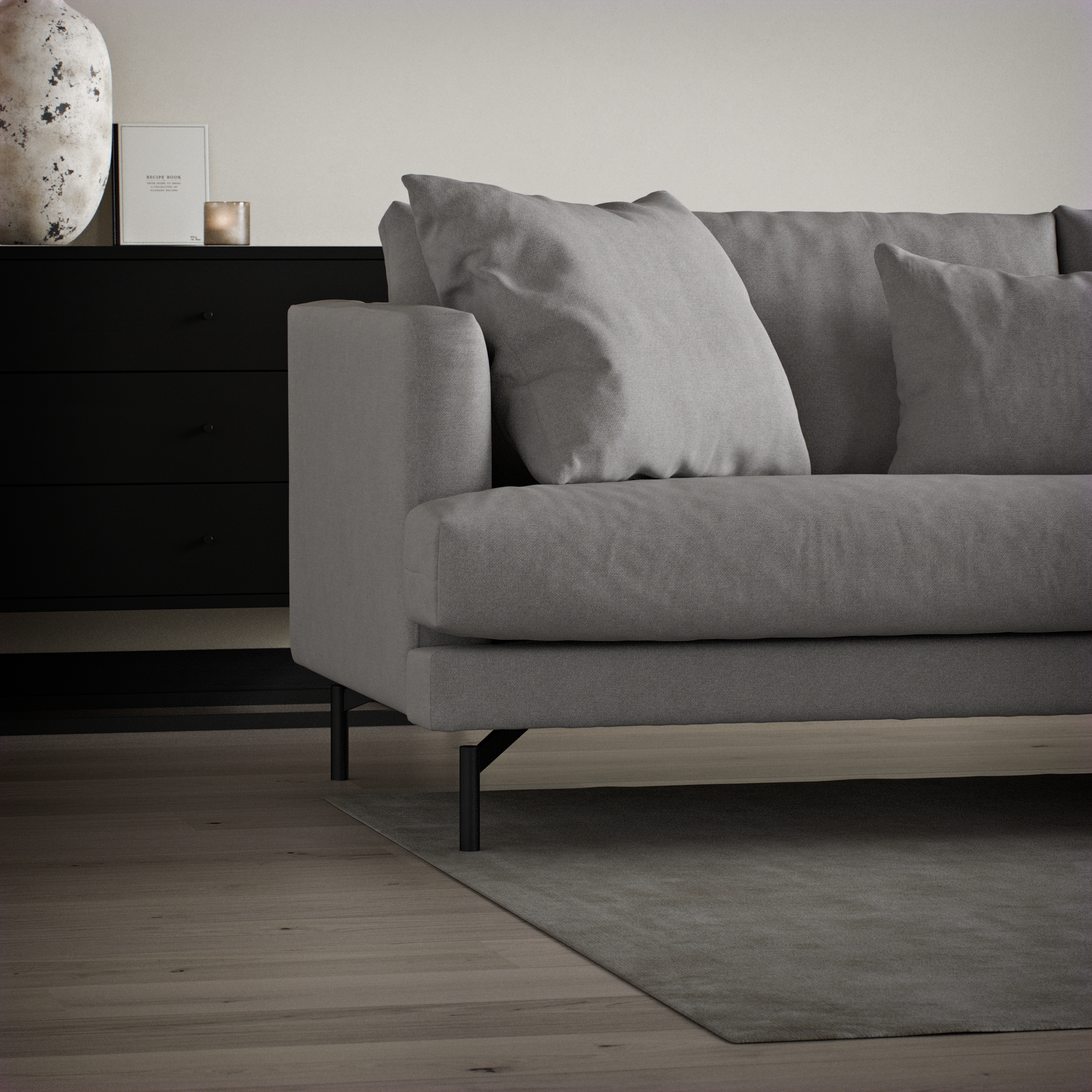 Harper - 3-sits soffa med divan höger - inspiration