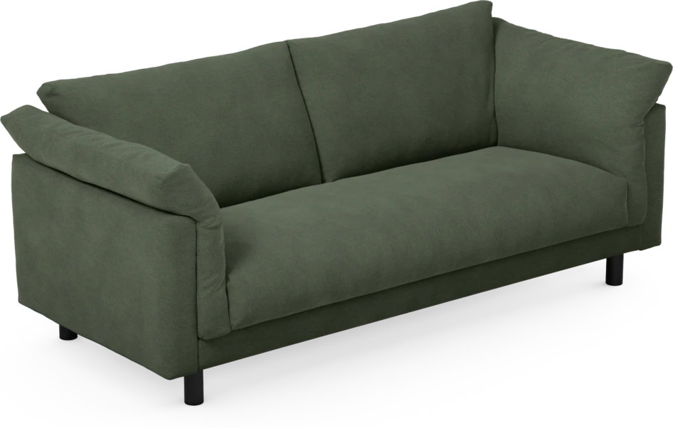 Cherrie - 2,5-sits soffa, hel dyna, fast klädsel - Grön