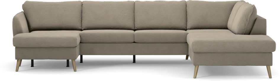 County - 3-sits soffa med schäslong vänster och divan höger - Beige