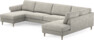 Bridge - 3-sits soffa med schäslong vänster och divan höger - Grå