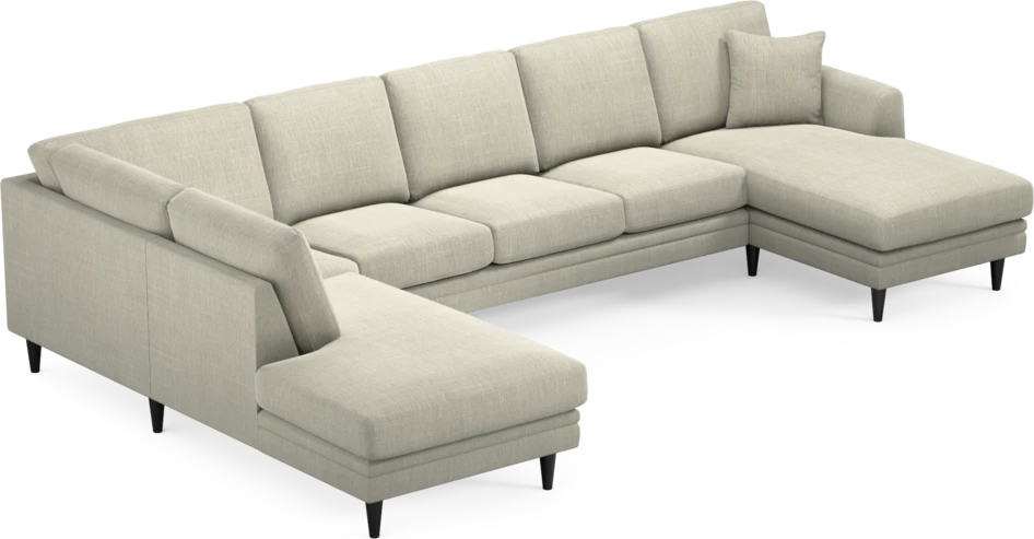 Eden - 3-sits soffa med divan vänster och schäslong höger - Beige