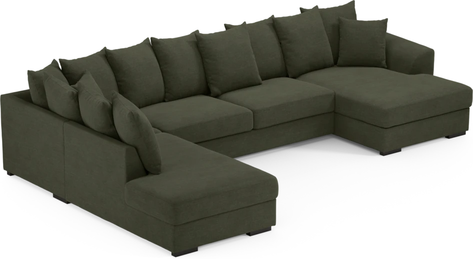 Town - 3-sits soffa med divan vänster och schäslong höger - Grön