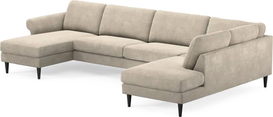 Bridge - 3-sits soffa med schäslong vänster och divan höger - Beige