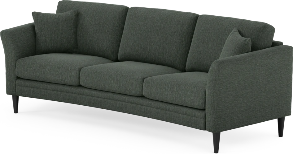 Eden - 3-sits soffa svängd - Grön