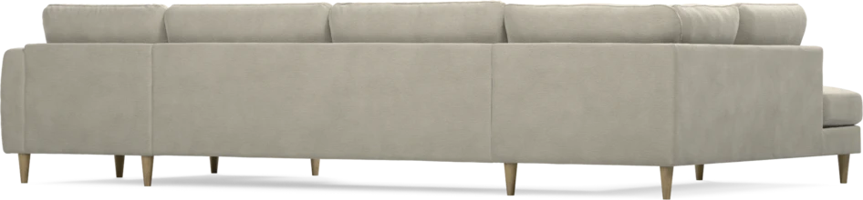 Bridge - 3-sits soffa med divan vänster och schäslong höger - Brun
