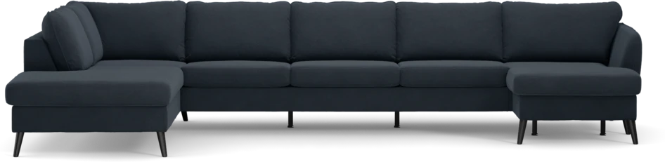 County - 4-sits soffa med divan vänster och schäslong höger - Blå
