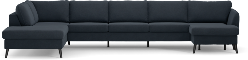 County - 4-sits soffa med divan vänster och schäslong höger - Blå