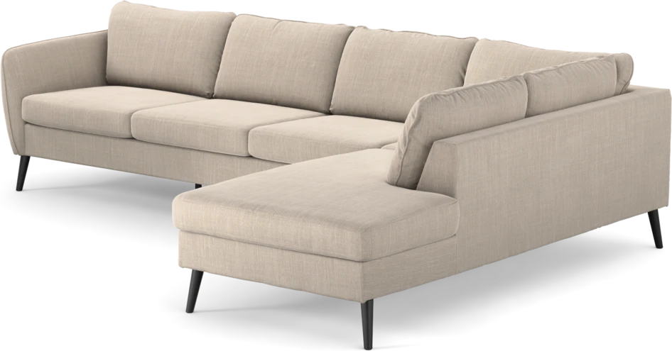 County - 3-sits soffa med divan höger - Beige