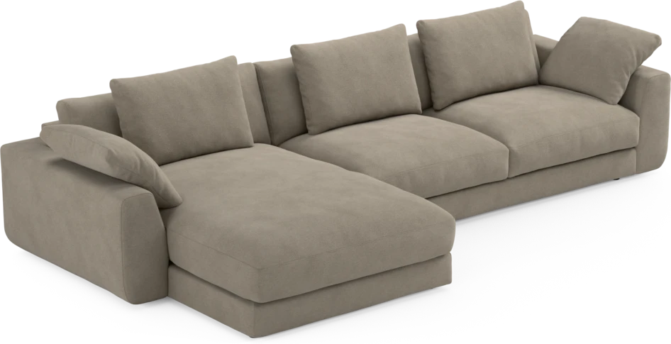 Amie - 3-sits med schäslong vänster - Beige
