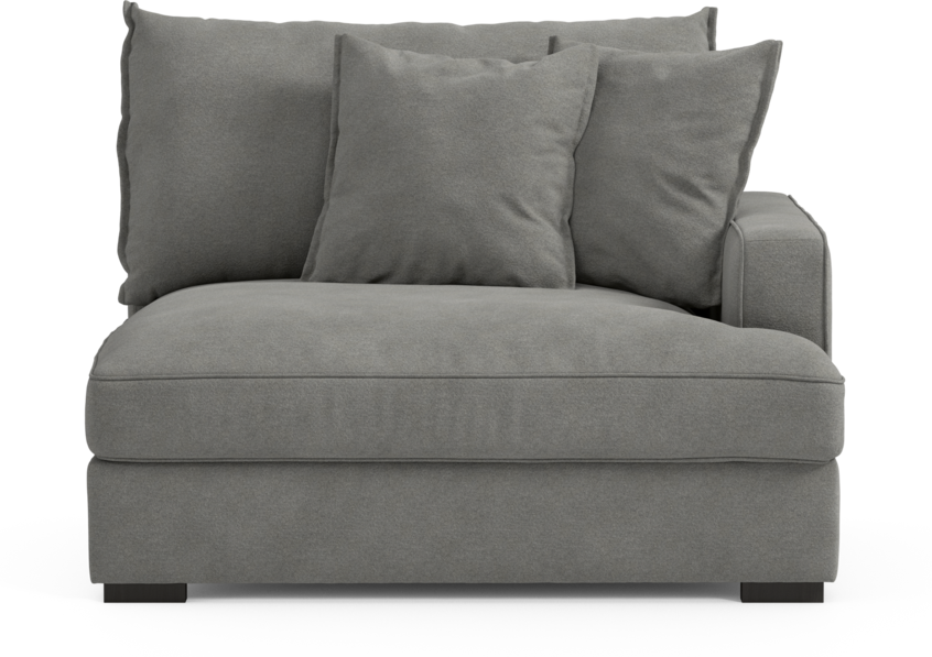 Rossi - 1,5-sits med armstöd höger - Grå