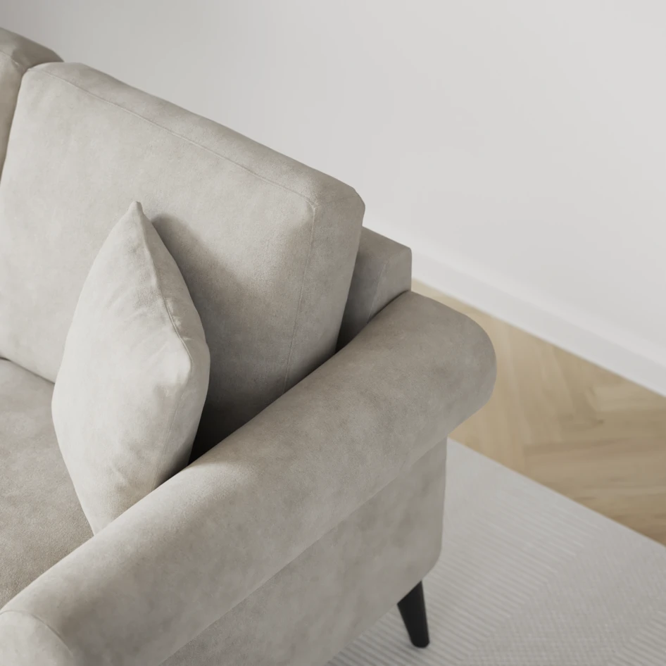 Eden - 3-sits soffa svängd - Grå