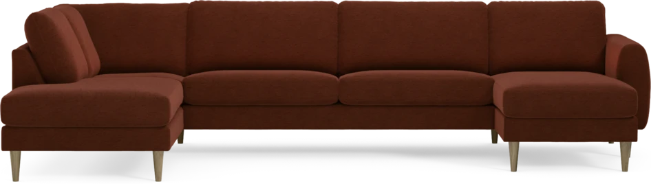 Bridge - 3-sits soffa med divan vänster och schäslong höger - Orange
