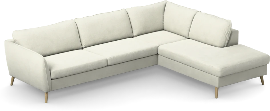 County - 2,5-sits soffa med divan höger - Vit