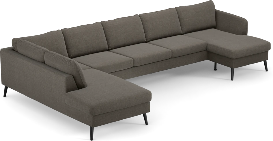 County - 4-sits soffa med divan vänster och schäslong höger - Grå