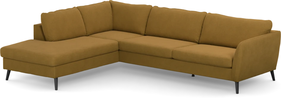 County - 2,5-sits soffa med divan vänster - Gul
