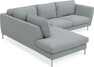 Madison - 2-sits soffa med divan vänster - Turkos
