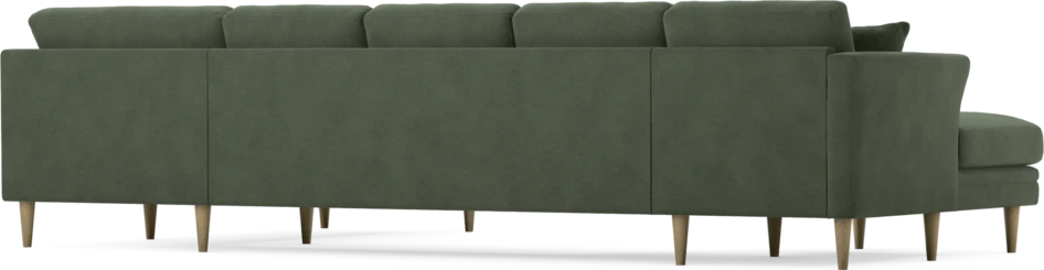 Eden - 3-sits soffa med schäslong vänster och divan höger - Grön