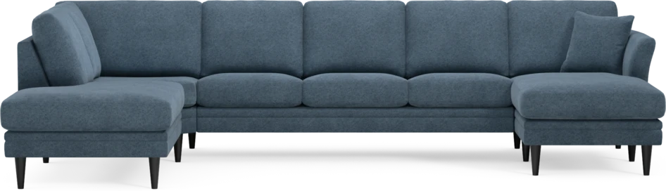 Eden - 3-sits soffa med divan vänster och schäslong höger - Blå
