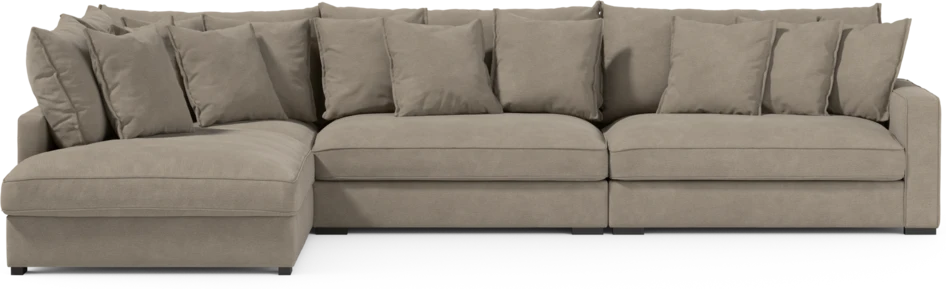 Rossi - 4-sits soffa med divan vänster - Beige
