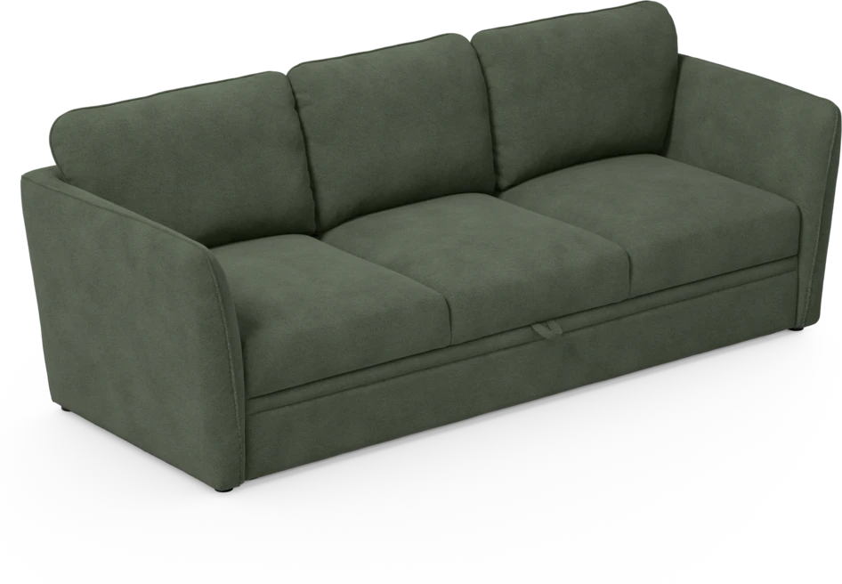 Öland - Bäddsoffa 3-sits, längsbäddad - Grön