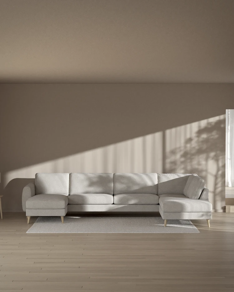 Bridge - 3-sits soffa med schäslong vänster och divan höger - inspiration