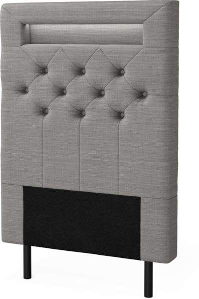 New York led - Sänggavel, 90-210 cm - Grå