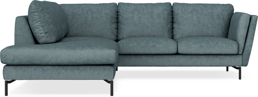 Madison - 2-sits soffa med divan vänster - Turkos