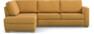Friday - 2,5-sits soffa med divan vänster - Gul