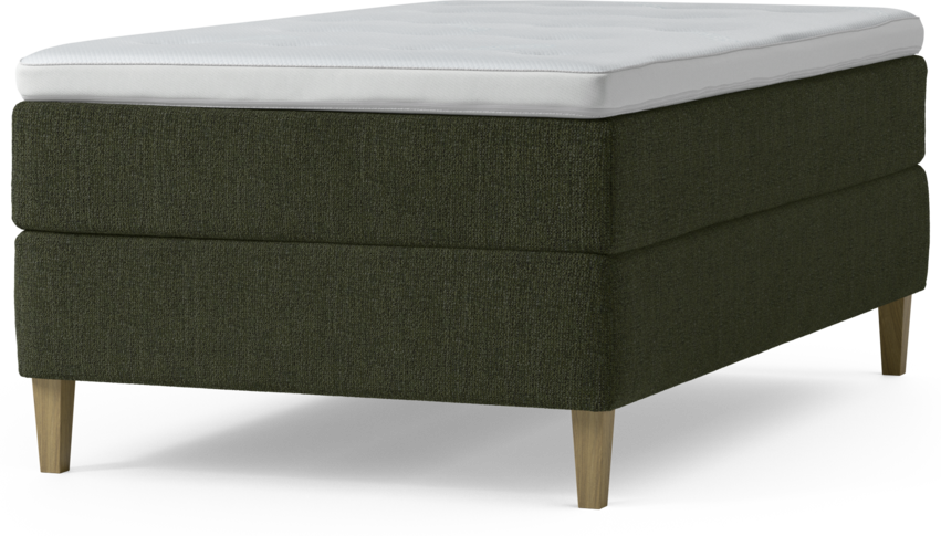 Delux Exclusive - Kontinentalsäng, enkelsäng 120 cm med bäddmadrass och sängben