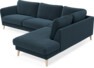 Bridge - 3-sits soffa med divan höger - Blå