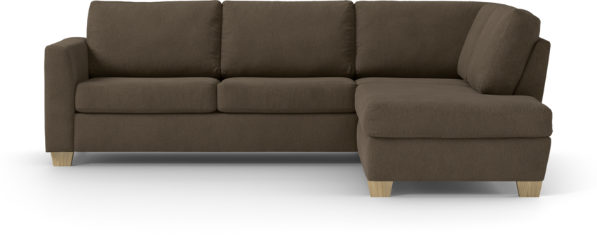 Friday - 2,5-sits soffa med divan höger - Brun