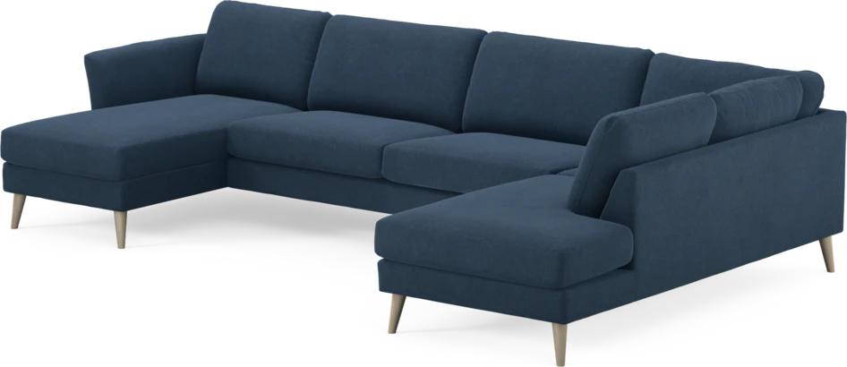 Bridge - 3-sits soffa med schäslong vänster och divan höger - Blå