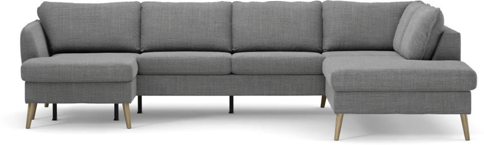 County - 3-sits soffa med schäslong vänster och divan höger - Grå