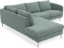 Madison - 2-sits soffa med divan vänster - Turkos