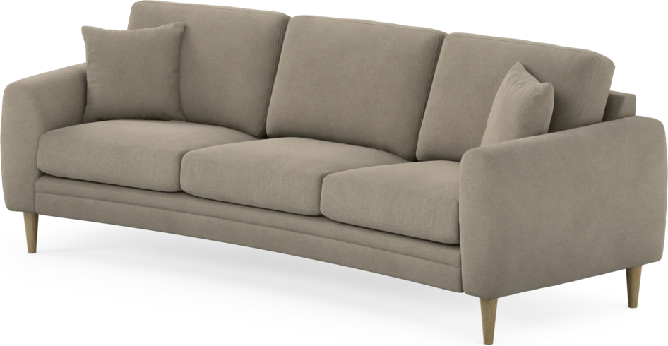 Eden - 3-sits soffa svängd - Beige