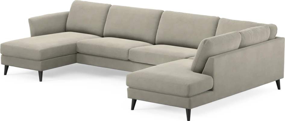 Bridge - 3-sits soffa med schäslong vänster och divan höger - Brun