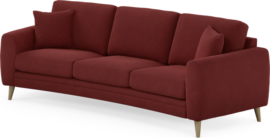 Eden - 3-sits soffa svängd - Röd