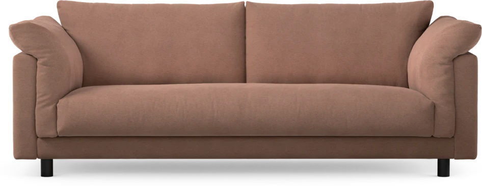 Cherrie - 3-sits soffa, hel dyna, fast klädsel - Rosa