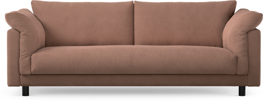Cherrie - 3-sits soffa, hel dyna, fast klädsel - Rosa
