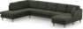 Eden - 3-sits soffa med divan vänster och schäslong höger - Grön
