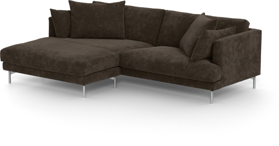 Harper - 4-sits med schäslong XL vänster - Brun