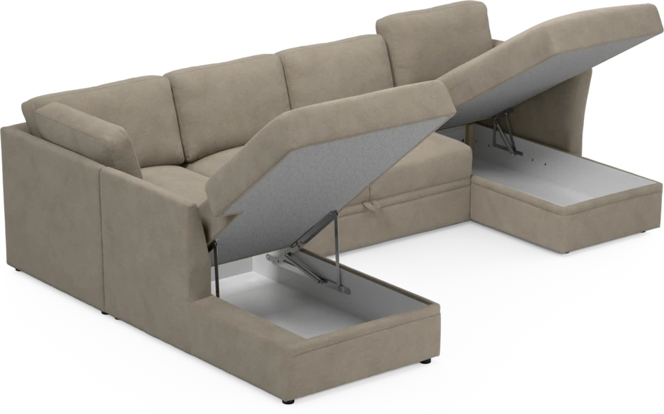 Öland - Bäddsoffa med divan vänster och schäslong höger - Beige