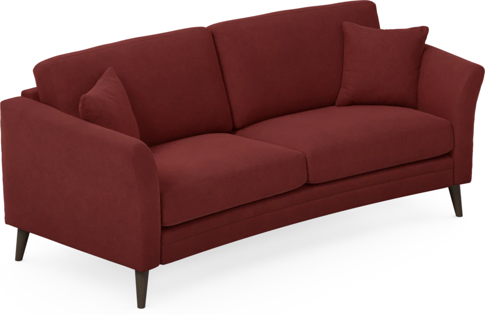 Eden - 2,5-sits soffa svängd - Röd