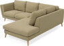 Madison - 2-sits soffa med divan höger - Gul