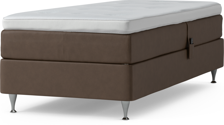 Delux Sense - Ställbar säng, enkelsäng med bäddmadrass och sängben