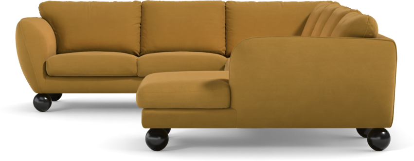 Madison Lux - Hörnsoffa med schäslong höger - Gul