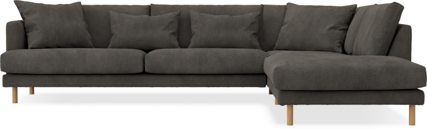 Harper - 3-sits soffa med divan höger - Grå