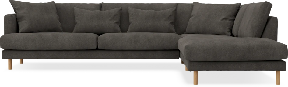 Harper - 3-sits soffa med divan höger - Grå