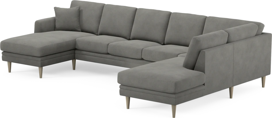 Eden - 3-sits soffa med schäslong vänster och divan höger - Grå